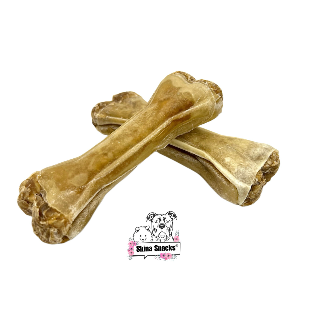 Kauknochen mit Strauß 12 cm 2 Stück