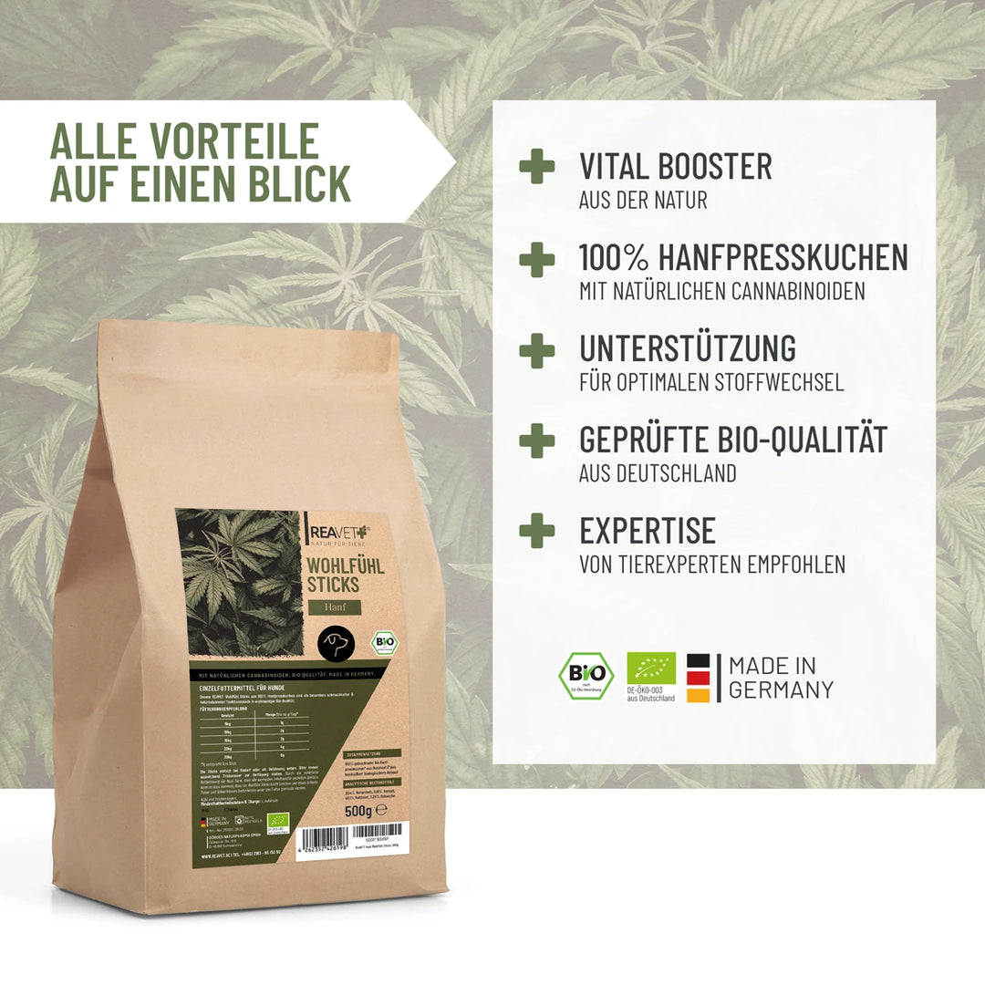 Hanf Wohlfühl Sticks 500g