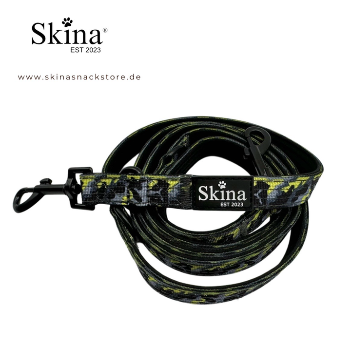 Skina Hundeleine Gelb Camouflage