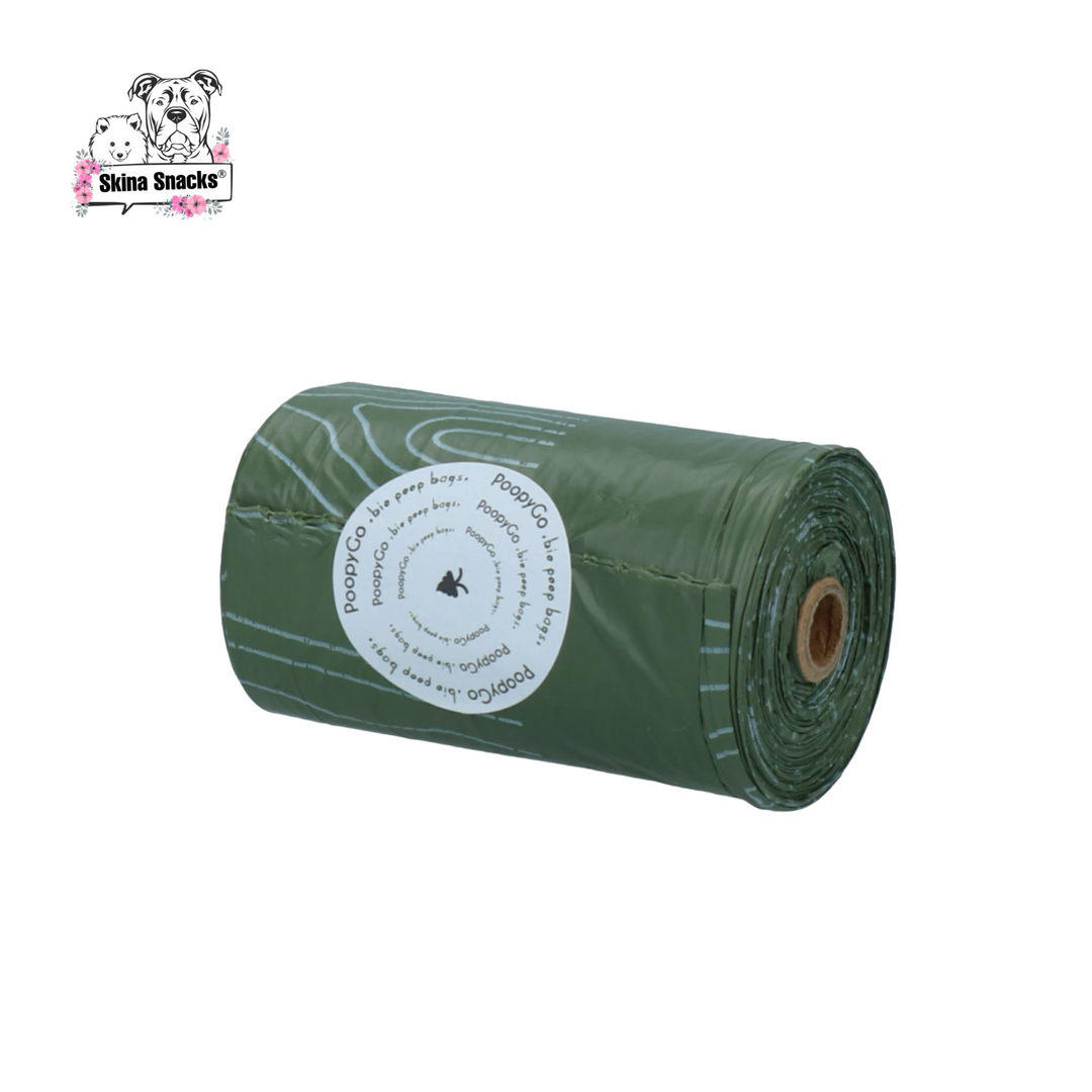 PoopyGo Eco Umweltfreundlich Kotbeutel Lavendel 8 Rollen