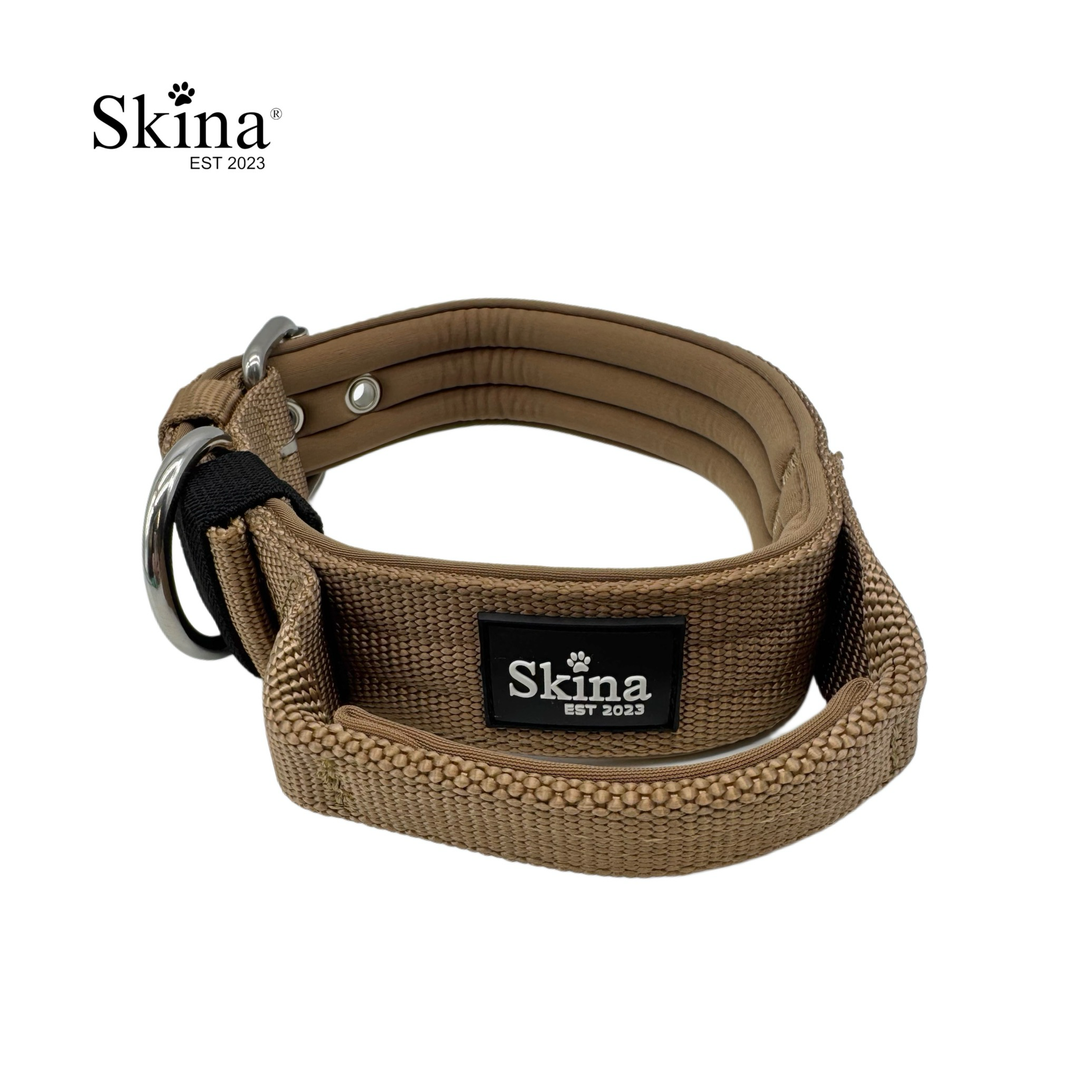 Halsband mit Haltegriff &amp; Rollschnalle "Braun"
