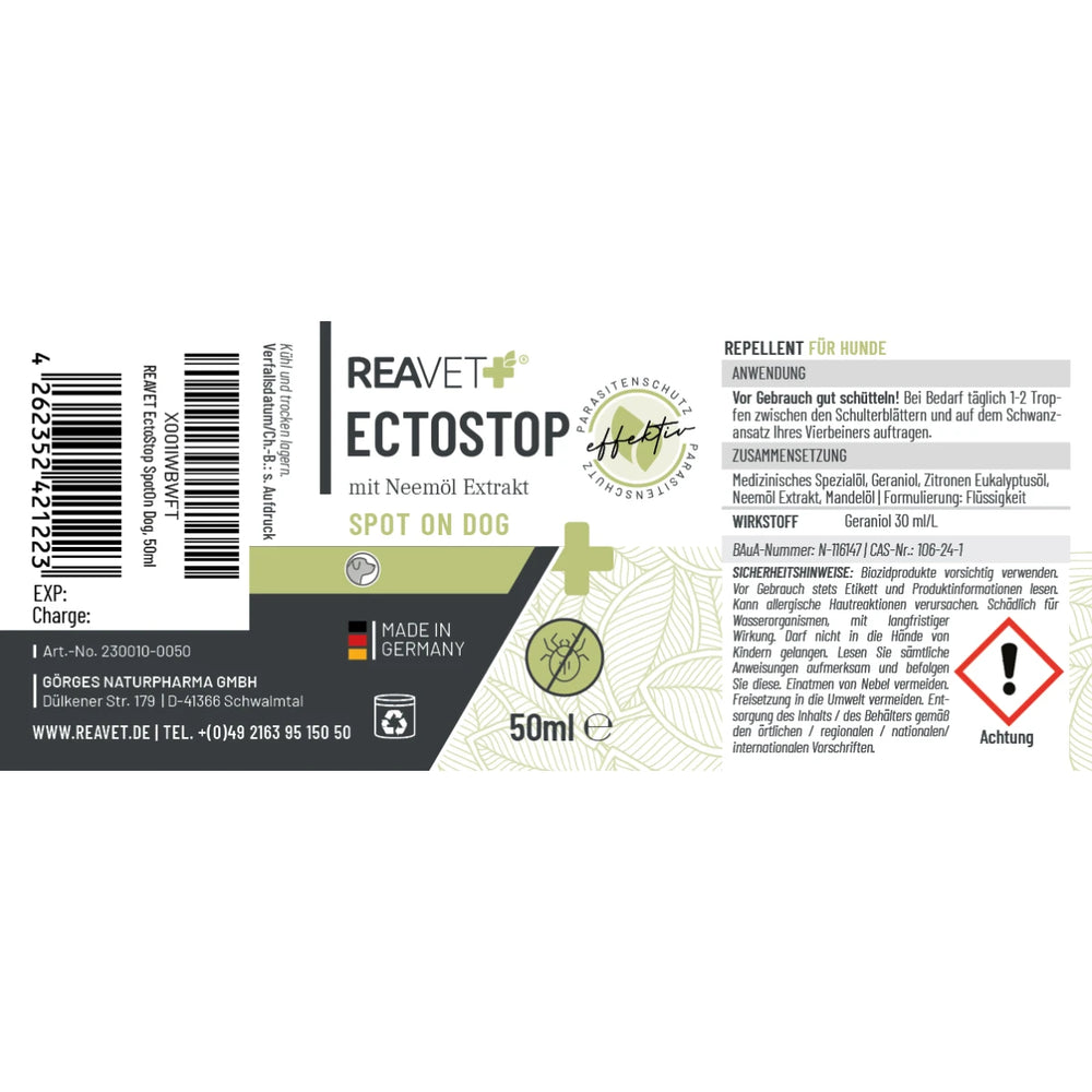 EctoStop Spot On Dog 50ml