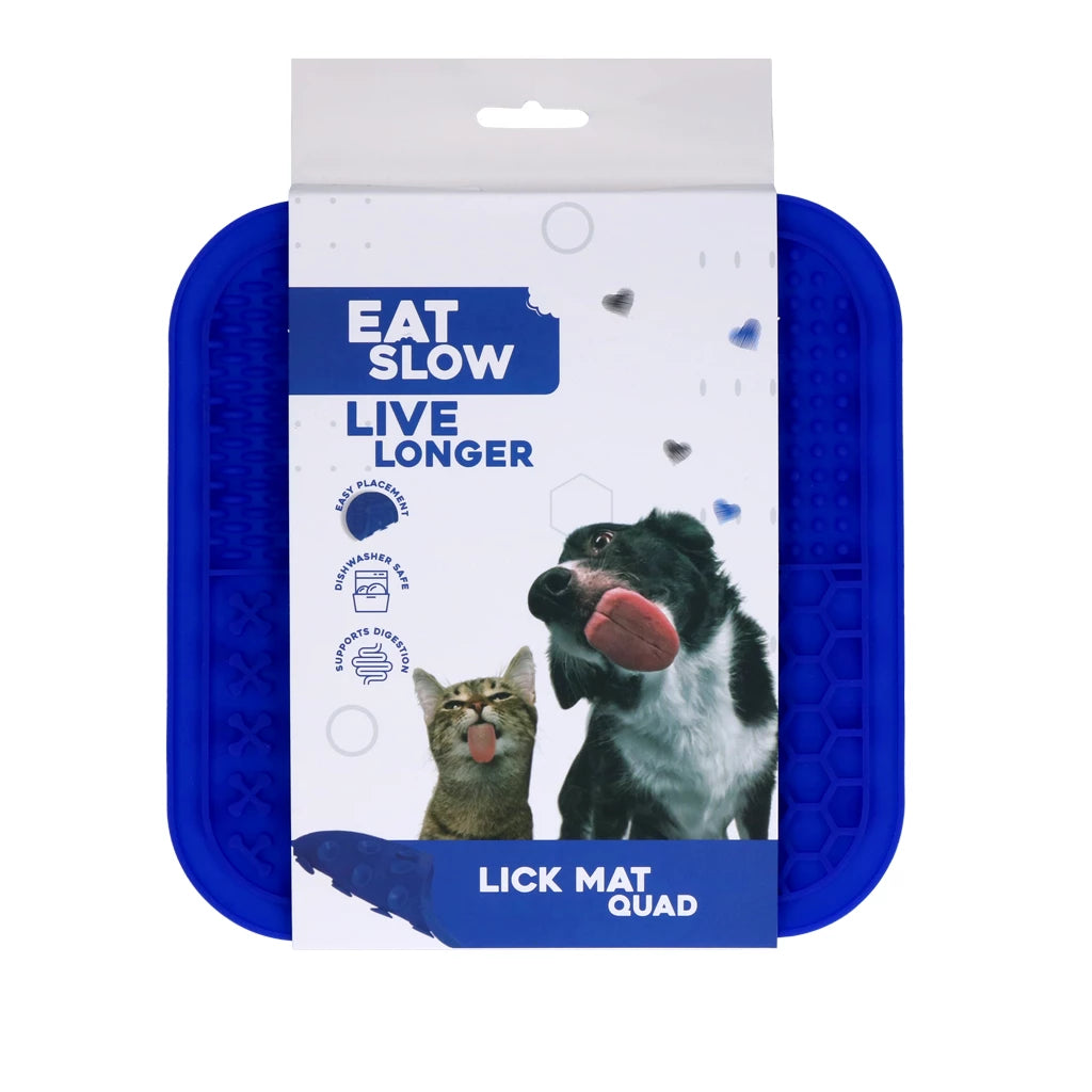 Eat Slow Live Longer Lick Mat Quad