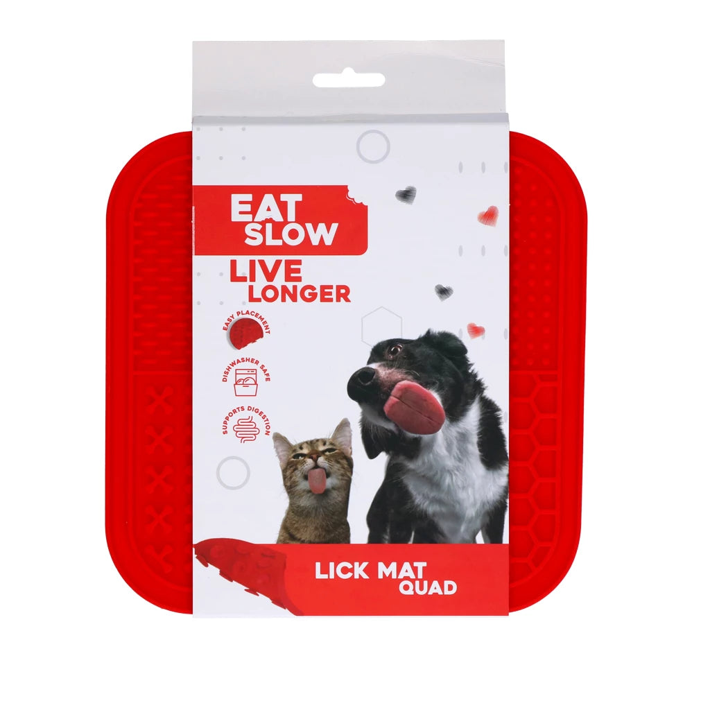Eat Slow Live Longer Lick Mat Quad