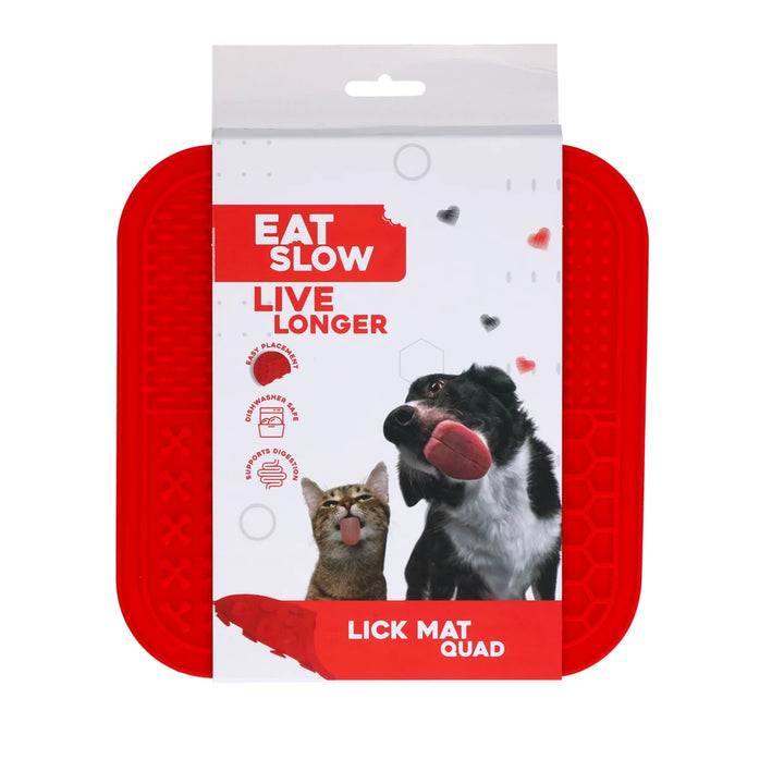 Eat Slow Live Longer Lick Mat Quad