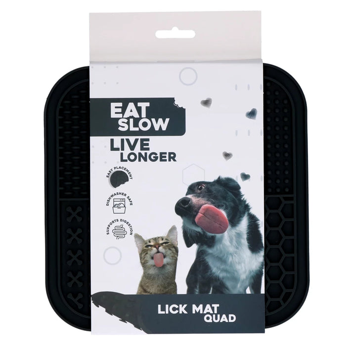 Eat Slow Live Longer Lick Mat Quad