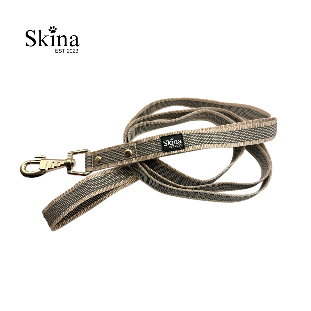 Skina Gummierte Hundeleine "Beige"