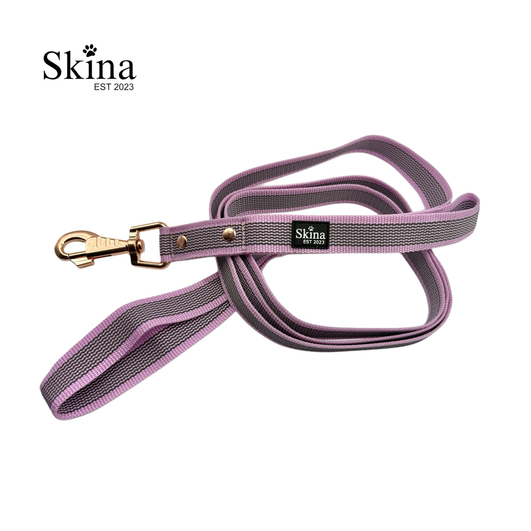 Skina Gummierte Hundeleine "Flieder"