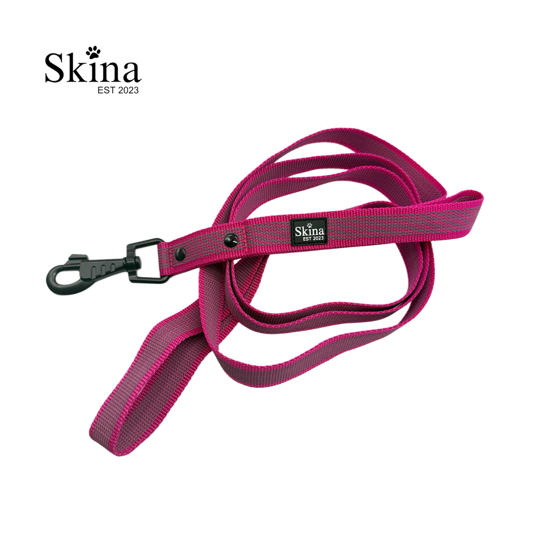 Skina Gummierte Hundeleine "Magenta"
