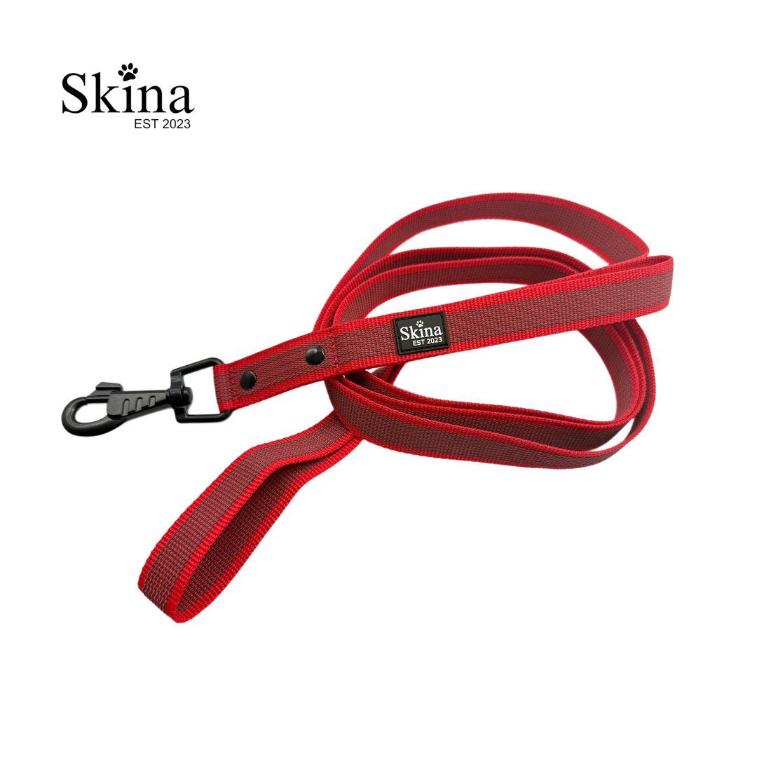 Skina Gummierte Hundeleine "Rot"