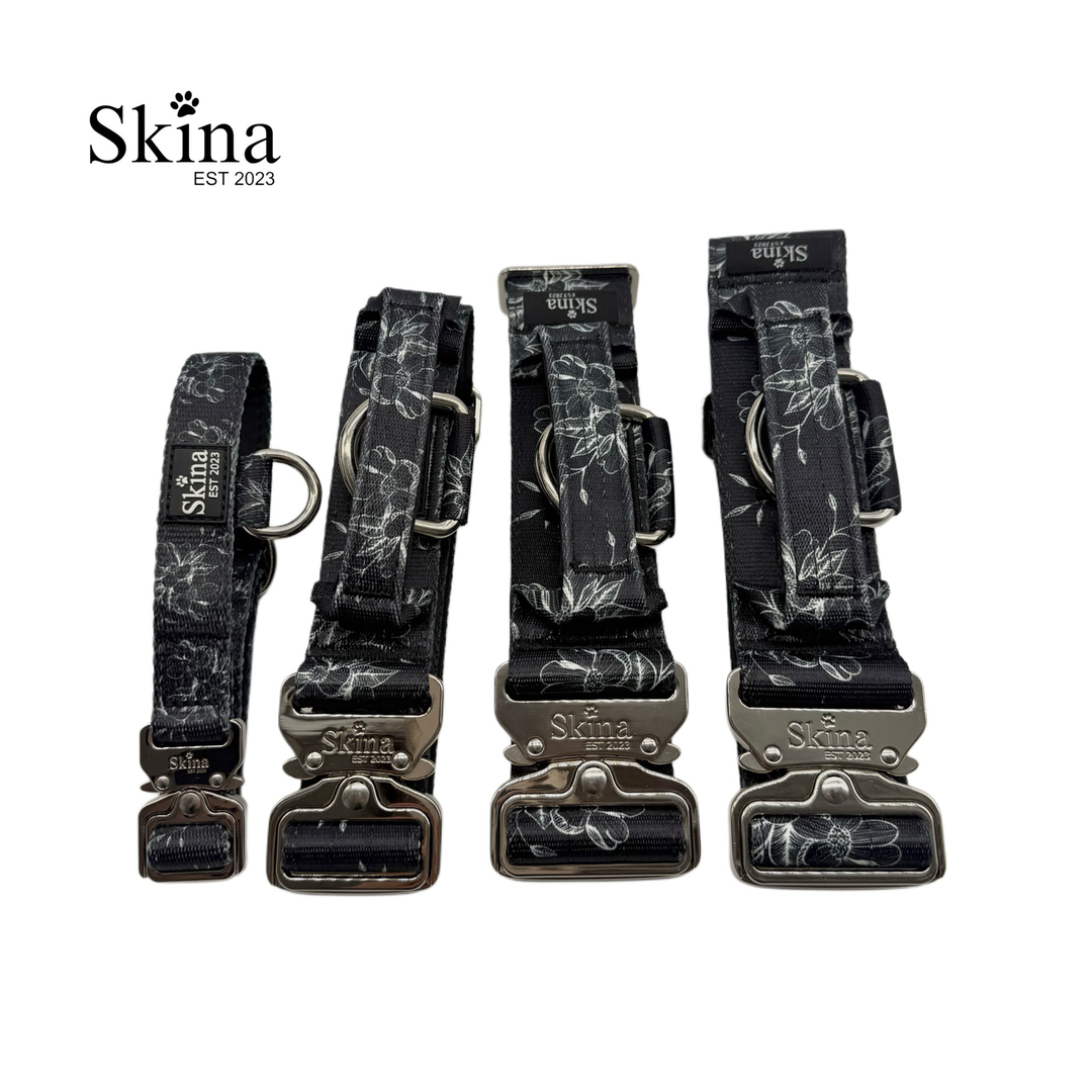 Taktisches Halsband mit Sicherheitsschnalle &amp; Haltegriff „Taktisches Halsband mit Sicherheitsschnalle &amp; Haltegriff "FLOWER"“