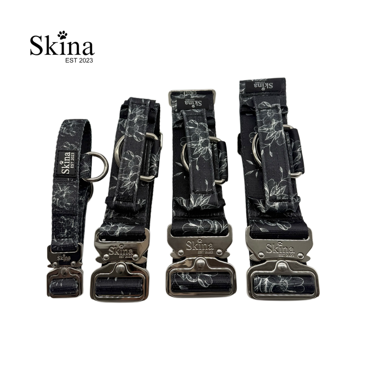 Taktisches Halsband mit Sicherheitsschnalle &amp; Haltegriff „Taktisches Halsband mit Sicherheitsschnalle &amp; Haltegriff "FLOWER"“