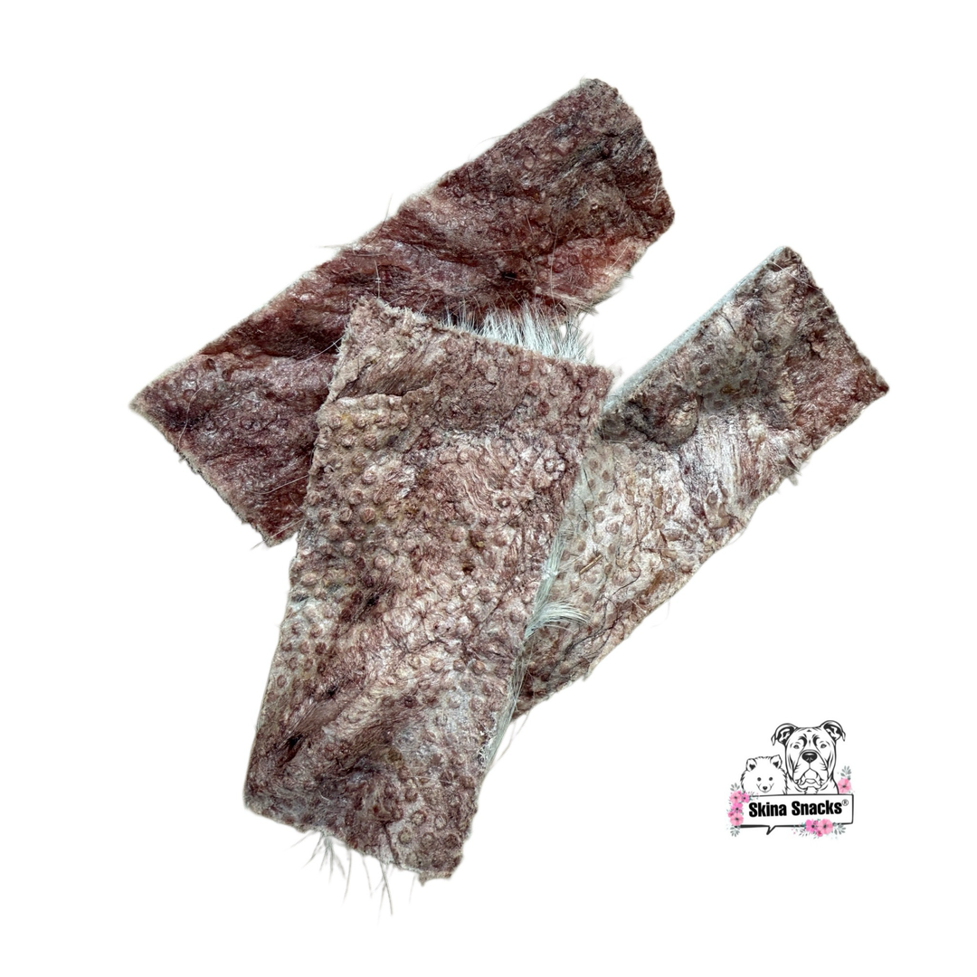 Rinderhaut mit Fell (gefriergetrocknet) 130g