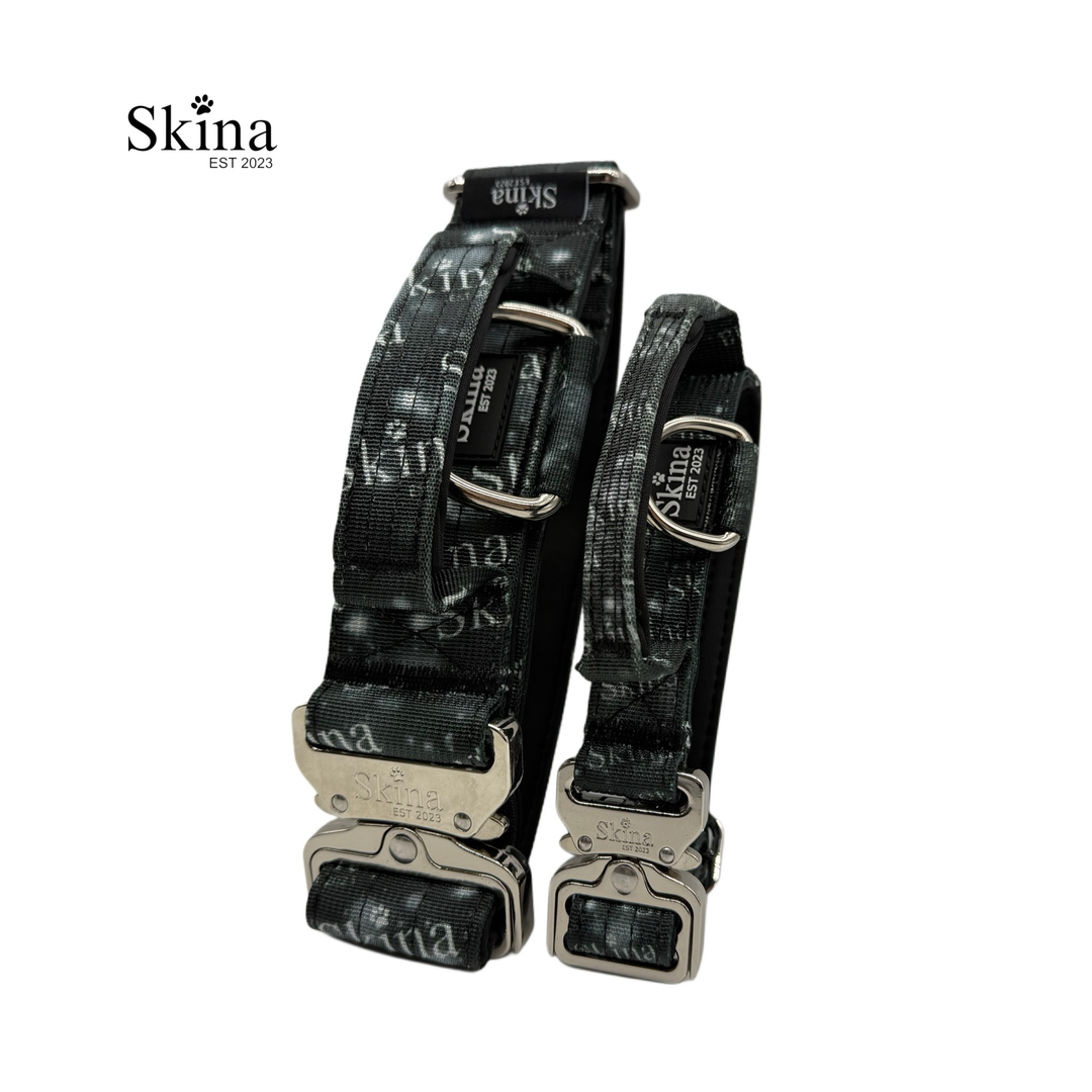 Taktisches Halsband & Leinen Set mit Sicherheitsschnalle & Haltegriff "Skina Jubiläums Edition"