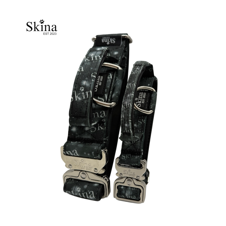Taktisches Halsband &amp; Leinen Set mit Sicherheitsschnalle &amp; Haltegriff "Skina Jubiläums Edition"
